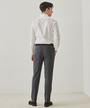 GOTAIRIKU ロングセラー【洗える/折り目加工/シワになりにくい/ウエストアジャスター】ウォッシャブル サマーウール100％パンツ_定番色(1タック)25年モデル ライトグレー系