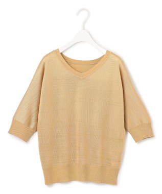 ICB L 【洗える】レーヨンブレンド ドルマンスリーブニット クレイベージュ系