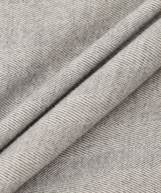 JOSEPH ABBOUD 【イタリア素材/ストレッチ】ヘリンボンモールスキンワーク ジャケット ライトグレー系