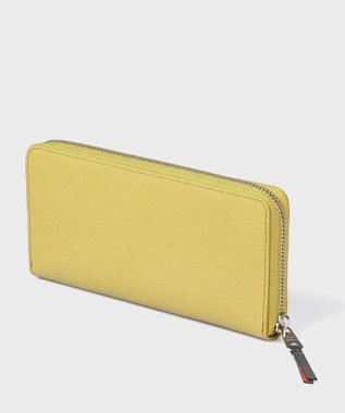 Paul Smith アーティストストライププラー ラウンドジップ長財布 イエロー