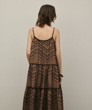 GRACE CONTINENTAL キカプリントキャミワンピース ブラウン