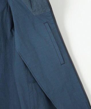 JOSEPH ABBOUD MOUNTAIN 【ナチュラルカラー/ストレッチ】ナイロンコンビガーメントダイパーカー ダルブルー系