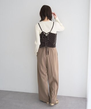 YECCA VECCA グリッタードットベロアオーバーキャミ Brown