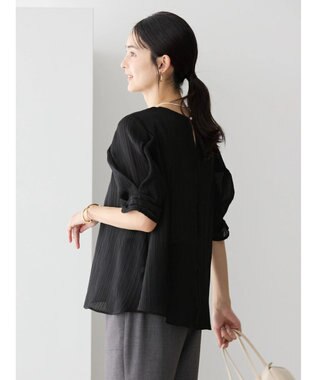 AMERICAN HOLIC 袖コンシャスブラウス Black