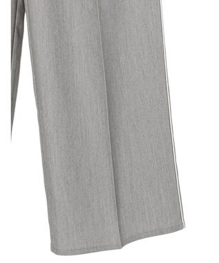 Green Parks パイピングサイドラインワイドパンツ Gray