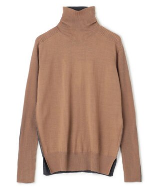 BEIGE， 【CLUEL 10月号掲載・S-size】LA MONNAIE / タートルニット Camel×M.Gray