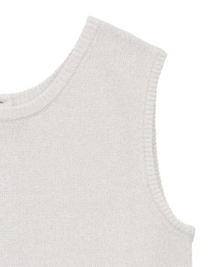 Green Parks 前後２ｗａｙ　ミックスカラーノースリーブニット Light Gray