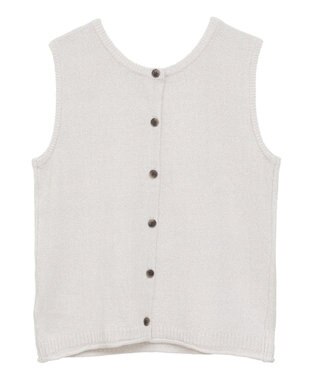 Green Parks 前後２ｗａｙ　ミックスカラーノースリーブニット Light Gray