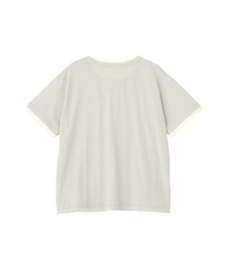 AMERICAN HOLIC 配色レイヤード風シアーＴシャツ Light Gray