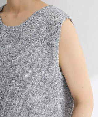 Green Parks 前後２ｗａｙ　ミックスカラーノースリーブニット Charcoal Gray
