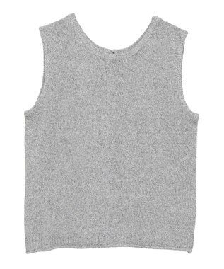 Green Parks 前後２ｗａｙ　ミックスカラーノースリーブニット Charcoal Gray