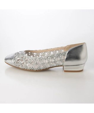 Riz raffinee <Riz raffinee>メッシュフラットパンプス シルバー