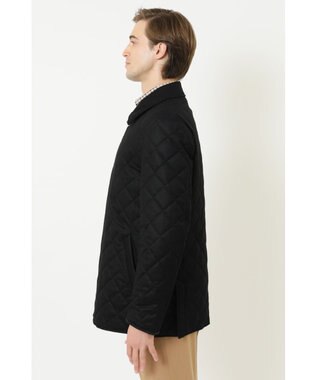 DAKS ウールフラノステンカラージャケット ブラック