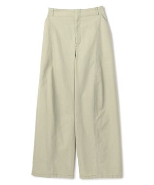 BEIGE， PREHNA / コットンツイル カービーシームワイドパンツ L.Khaki