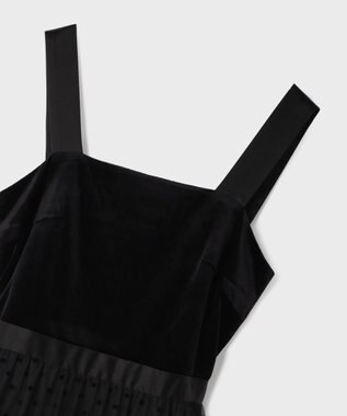 GRACE CONTINENTAL ドットフラワーembドレス ブラック