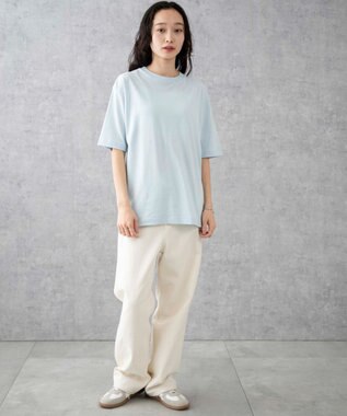 WEGO 【ユニセックス着用ITEM/綿100%/XSSMLサイズ展開】リラックスフィットコットンT サックス