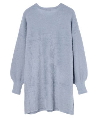 earth music&ecology ミニシャギーチュニック Blue