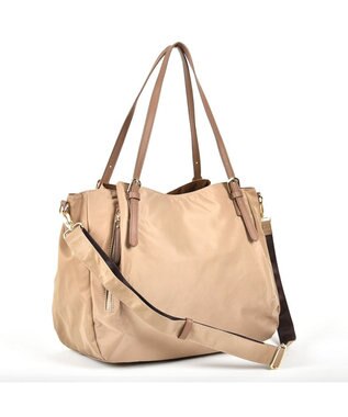 LA BAGAGERIE 【MONICA】ナイロン2WAYトートバッグ Mサイズ ベージュ