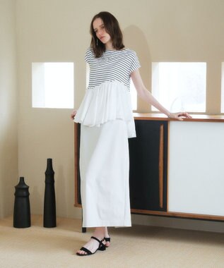 YECCA VECCA アシメペプラムカットソー Border