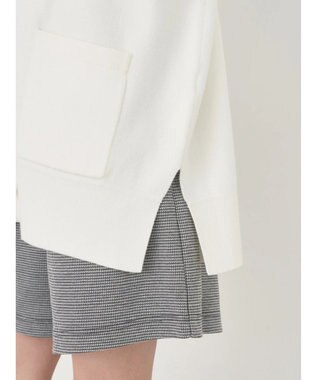 earth music&ecology やわらかタッチＶネックカーディガン Off White