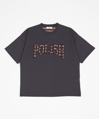 WEGO 【ユニセックス着用ITEM】チェックディテールロゴT（SS） スミクロ