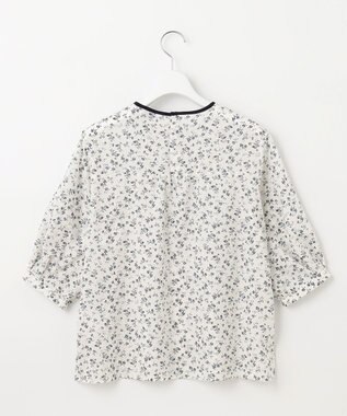 J.PRESS LADIES L 【洗える】 スパンローンフラワー ボリュームスリーブ ブラウス ホワイト系5