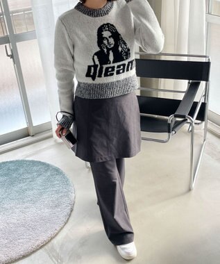 WEGO フラッフィーグラフィックちびニット 柄3