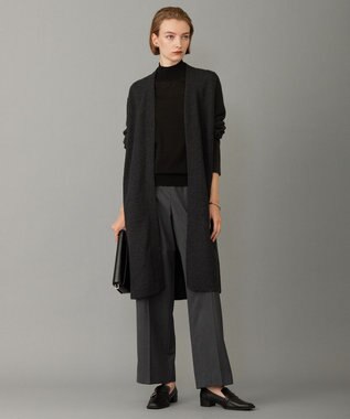 ICB 【洗える】 TWブロード ワイドストレートパンツ チャコール系