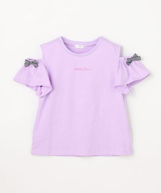 ANY KIDS 【綿100%】オンオフショルダー Tシャツ ラベンダー
