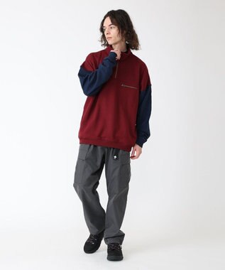 Columbia Columbia/ バガスウェットハーフジップ /コロンビア Rich Wine、 Coll Navy