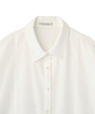 Green Parks レース切替５分袖シャツ White