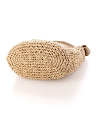 UNBILLION カシュカシュ cachecache / 下がりグログランクロッシェ2wayミニトート ブラウン