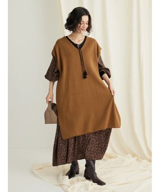 CRAFT STANDARD BOUTIQUE レーヨンキルト切り替えワンピース Flower