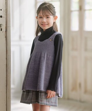 組曲 KIDS 【S-Lサイズ】シャギーニット キャミソール グレー