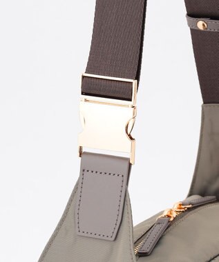 LA BAGAGERIE メタルバックル　ボックスショルダー　SSサイズ グレージュ