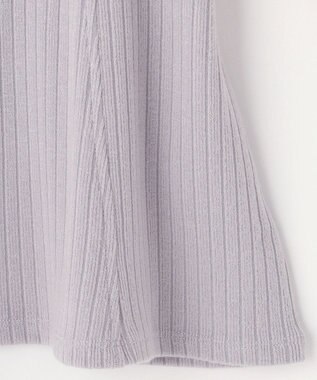 組曲 KIDS 【90-100㎝】バイカラーニットソー ワンピース ライトグレー系