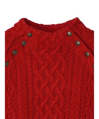CRAFT STANDARD BOUTIQUE ラグランケーブルニットプルオーバー　 Red