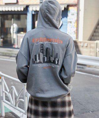 WEGO 【ユニセックス着用ITEM】ピグメントグラフィックプルパーカー 柄4