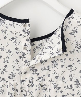 J.PRESS LADIES 【洗える】 スパンローンフラワー ボリュームスリーブ ブラウス ホワイト系5