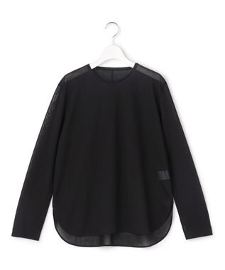 23区 L 【先行予約】シアー ロングスリーブ Tシャツ ブラック系