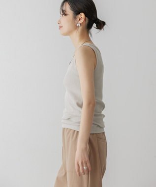 AMERICAN HOLIC ラメテレコタンクトップ Ivory