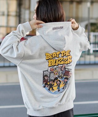 WEGO 【ユニセックス着用ITEM】別注NEWJACKグラフィックプルパーカー アッシュグレー