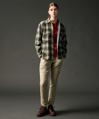 JOSEPH ABBOUD MOUNTAIN 【大人の山シャツ】メランジチェックシャツ ダークグリーン系4