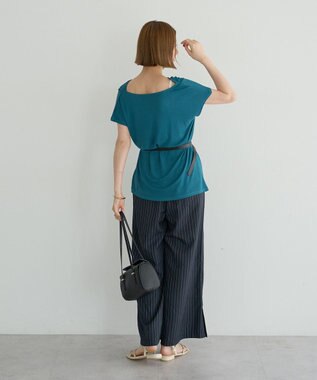 YECCA VECCA 【接触冷感】ドレープカットトップス Black