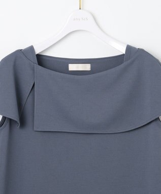 ANY SIS L ケープディテール カットソー ブルーグレー