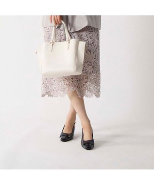 Riz raffinee <Riz raffinee>バックルモチーフバックベルトパンプス ネイビー