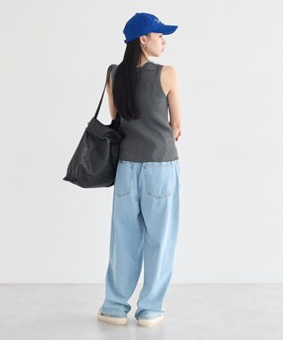 earth music&ecology 前後2WAYスリット釦タンクトップ Dark Gray Mixture