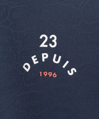 23区GOLF 【MEN】【吸水速乾/UVケア】ＹＥＬＬ柄ジャガード モックネック ネイビー系