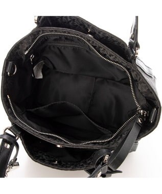 Y'SACCS モノグラム×リサイクルレザー 2WAYミニマムトート ブラック