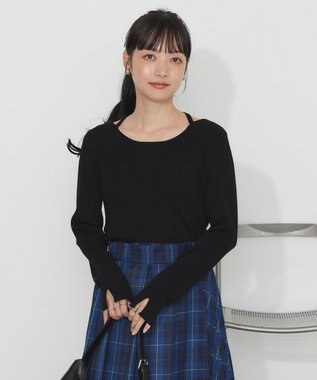 earth music&ecology ホルターネックプルオーバー Black